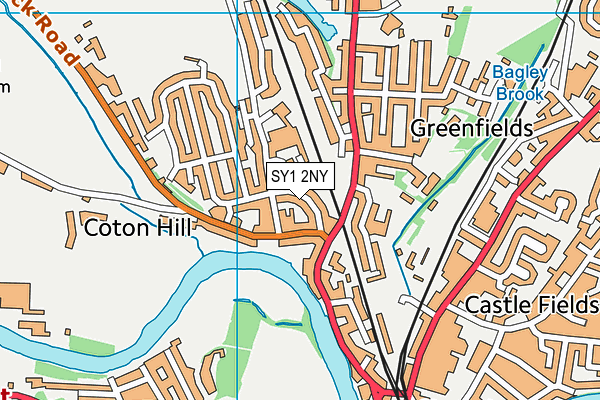 SY1 2NY map - OS VectorMap District (Ordnance Survey) SY1 2NY map - OS VectorMap District (Ordnance Survey)