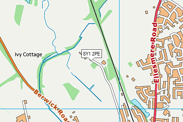 SY1 2PE map - OS VectorMap District (Ordnance Survey) SY1 2PE map - OS VectorMap District (Ordnance Survey)
