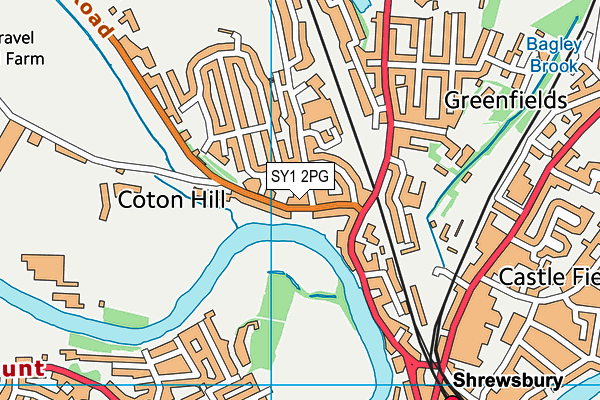 SY1 2PG map - OS VectorMap District (Ordnance Survey) SY1 2PG map - OS VectorMap District (Ordnance Survey)