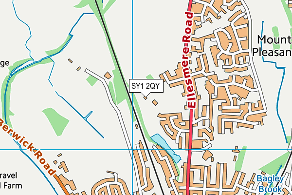 SY1 2QY map - OS VectorMap District (Ordnance Survey) SY1 2QY map - OS VectorMap District (Ordnance Survey)