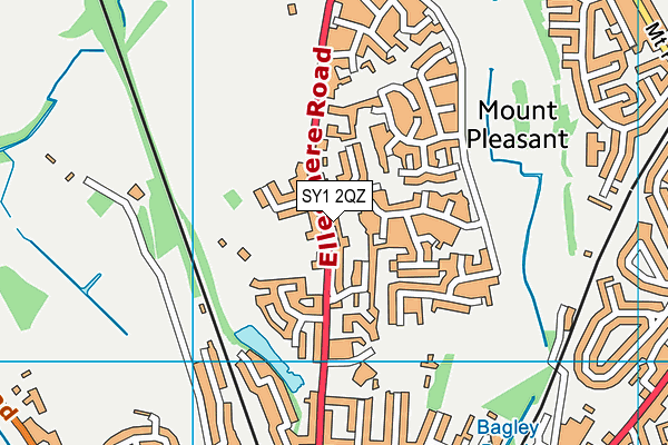 SY1 2QZ map - OS VectorMap District (Ordnance Survey)