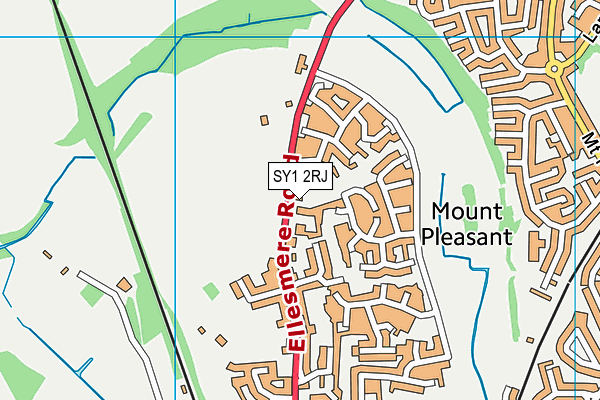 SY1 2RJ map - OS VectorMap District (Ordnance Survey) SY1 2RJ map - OS VectorMap District (Ordnance Survey)