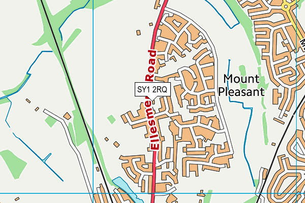 SY1 2RQ map - OS VectorMap District (Ordnance Survey) SY1 2RQ map - OS VectorMap District (Ordnance Survey)