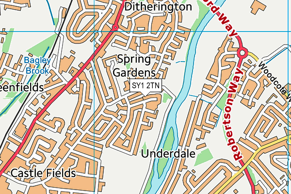 SY1 2TN map - OS VectorMap District (Ordnance Survey) SY1 2TN map - OS VectorMap District (Ordnance Survey)