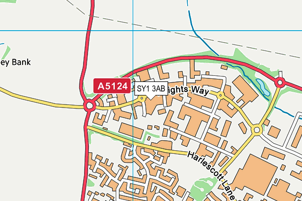 SY1 3AB map - OS VectorMap District (Ordnance Survey) SY1 3AB map - OS VectorMap District (Ordnance Survey)
