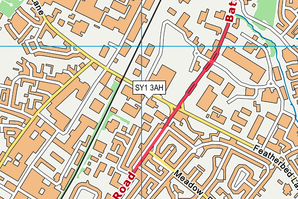 SY1 3AH map - OS VectorMap District (Ordnance Survey)