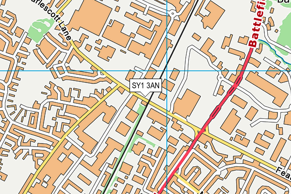 SY1 3AN map - OS VectorMap District (Ordnance Survey) SY1 3AN map - OS VectorMap District (Ordnance Survey)