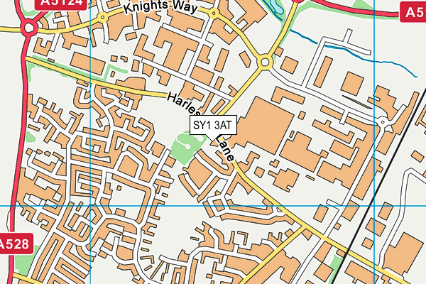 SY1 3AT map - OS VectorMap District (Ordnance Survey) SY1 3AT map - OS VectorMap District (Ordnance Survey)