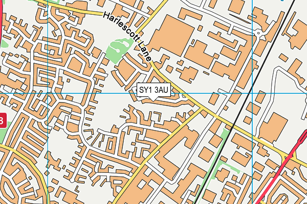 SY1 3AU map - OS VectorMap District (Ordnance Survey) SY1 3AU map - OS VectorMap District (Ordnance Survey)