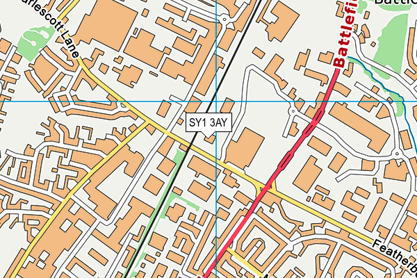 SY1 3AY map - OS VectorMap District (Ordnance Survey) SY1 3AY map - OS VectorMap District (Ordnance Survey)