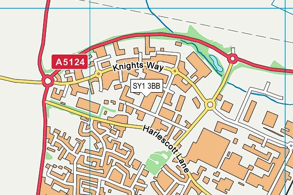 SY1 3BB map - OS VectorMap District (Ordnance Survey) SY1 3BB map - OS VectorMap District (Ordnance Survey)