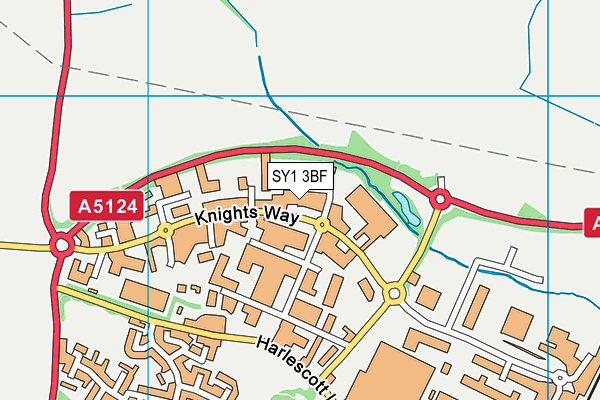 SY1 3BF map - OS VectorMap District (Ordnance Survey) SY1 3BF map - OS VectorMap District (Ordnance Survey)