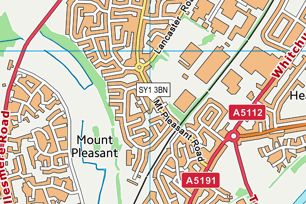 SY1 3BN map - OS VectorMap District (Ordnance Survey) SY1 3BN map - OS VectorMap District (Ordnance Survey)