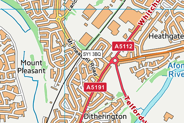 SY1 3BQ map - OS VectorMap District (Ordnance Survey) SY1 3BQ map - OS VectorMap District (Ordnance Survey)