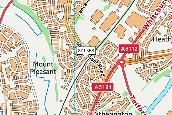 SY1 3BS map - OS VectorMap District (Ordnance Survey) SY1 3BS map - OS VectorMap District (Ordnance Survey)