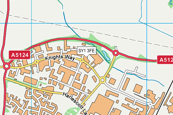 SY1 3FE map - OS VectorMap District (Ordnance Survey) SY1 3FE map - OS VectorMap District (Ordnance Survey)