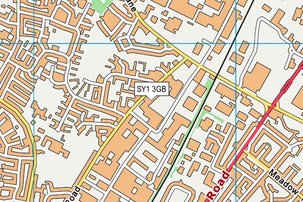 SY1 3GB map - OS VectorMap District (Ordnance Survey) SY1 3GB map - OS VectorMap District (Ordnance Survey)