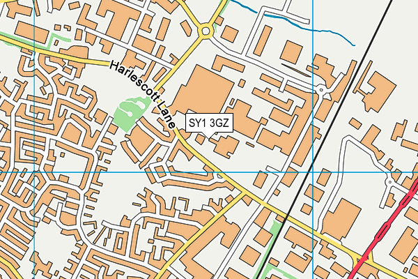 SY1 3GZ map - OS VectorMap District (Ordnance Survey) SY1 3GZ map - OS VectorMap District (Ordnance Survey)