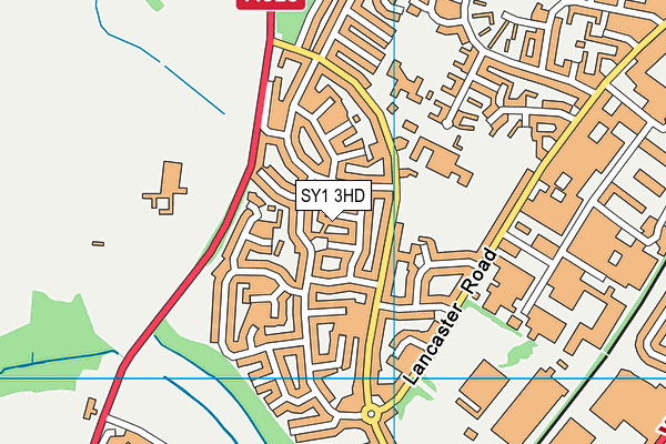 SY1 3HD map - OS VectorMap District (Ordnance Survey) SY1 3HD map - OS VectorMap District (Ordnance Survey)