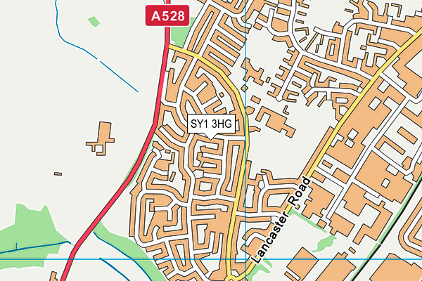 SY1 3HG map - OS VectorMap District (Ordnance Survey) SY1 3HG map - OS VectorMap District (Ordnance Survey)