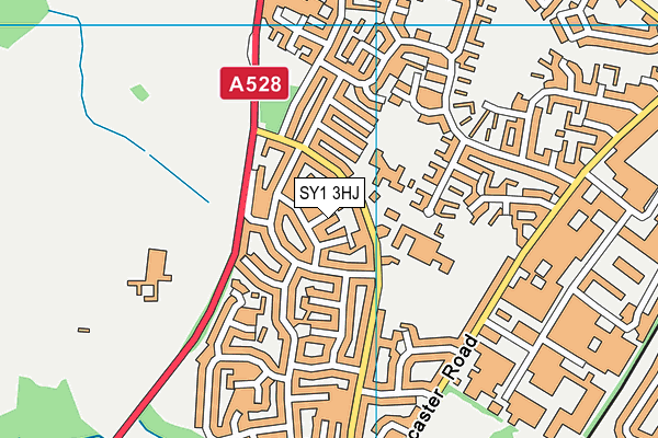 SY1 3HJ map - OS VectorMap District (Ordnance Survey) SY1 3HJ map - OS VectorMap District (Ordnance Survey)