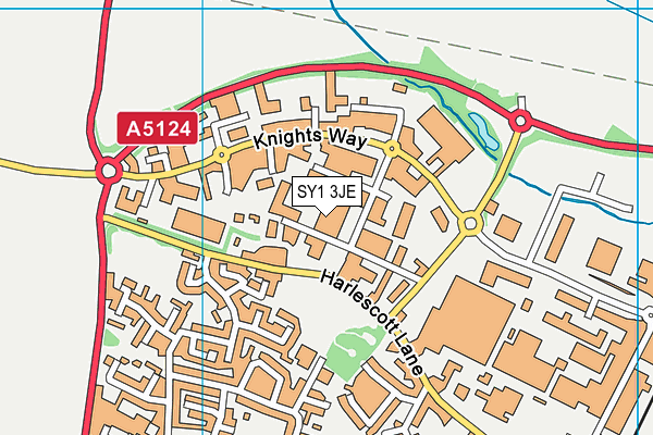 SY1 3JE map - OS VectorMap District (Ordnance Survey) SY1 3JE map - OS VectorMap District (Ordnance Survey)