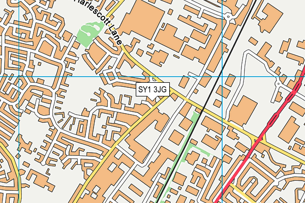 SY1 3JG map - OS VectorMap District (Ordnance Survey) SY1 3JG map - OS VectorMap District (Ordnance Survey)