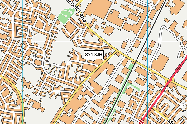 SY1 3JH map - OS VectorMap District (Ordnance Survey) SY1 3JH map - OS VectorMap District (Ordnance Survey)