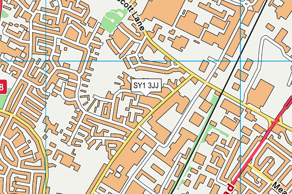 SY1 3JJ map - OS VectorMap District (Ordnance Survey) SY1 3JJ map - OS VectorMap District (Ordnance Survey)