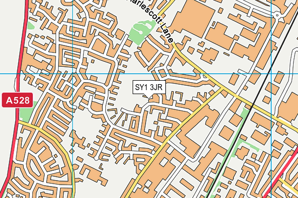 SY1 3JR map - OS VectorMap District (Ordnance Survey) SY1 3JR map - OS VectorMap District (Ordnance Survey)