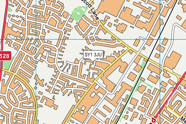 SY1 3JU map - OS VectorMap District (Ordnance Survey) SY1 3JU map - OS VectorMap District (Ordnance Survey)