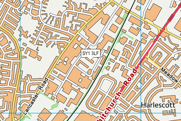 SY1 3LF map - OS VectorMap District (Ordnance Survey) SY1 3LF map - OS VectorMap District (Ordnance Survey)