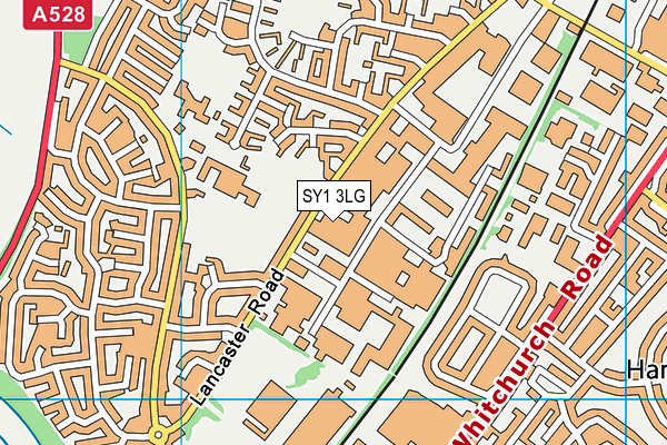 SY1 3LG map - OS VectorMap District (Ordnance Survey) SY1 3LG map - OS VectorMap District (Ordnance Survey)