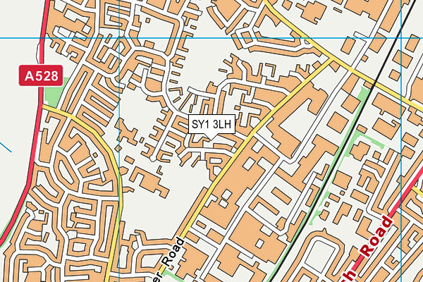 SY1 3LH map - OS VectorMap District (Ordnance Survey) SY1 3LH map - OS VectorMap District (Ordnance Survey)