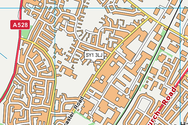 SY1 3LJ map - OS VectorMap District (Ordnance Survey) SY1 3LJ map - OS VectorMap District (Ordnance Survey)