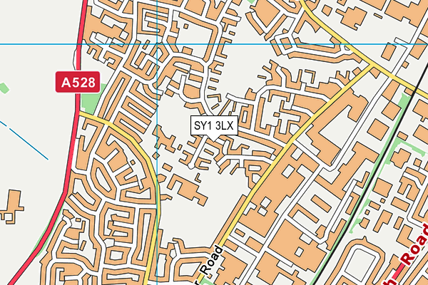 SY1 3LX map - OS VectorMap District (Ordnance Survey) SY1 3LX map - OS VectorMap District (Ordnance Survey)
