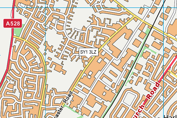 SY1 3LZ map - OS VectorMap District (Ordnance Survey) SY1 3LZ map - OS VectorMap District (Ordnance Survey)