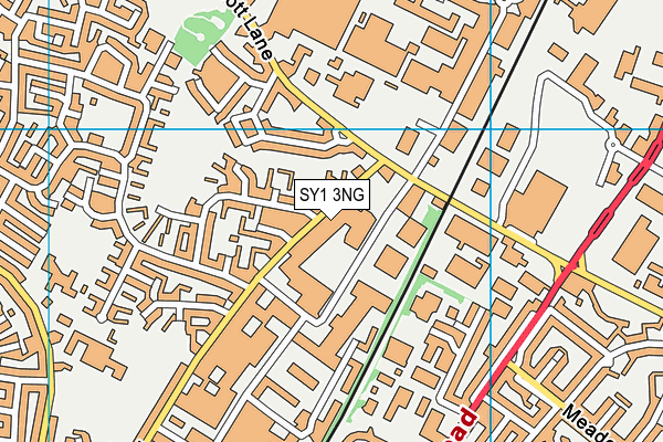 SY1 3NG map - OS VectorMap District (Ordnance Survey) SY1 3NG map - OS VectorMap District (Ordnance Survey)