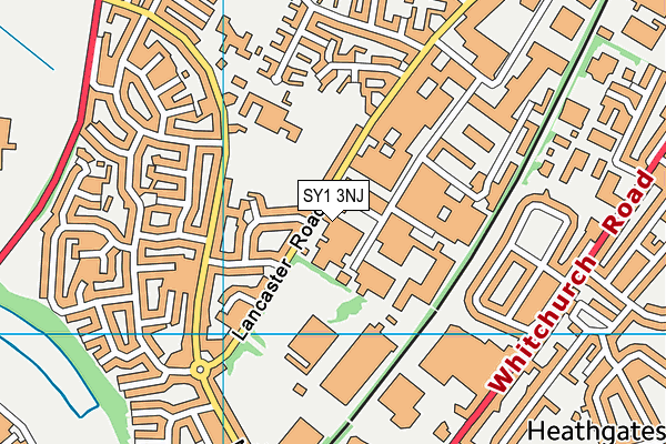SY1 3NJ map - OS VectorMap District (Ordnance Survey) SY1 3NJ map - OS VectorMap District (Ordnance Survey)