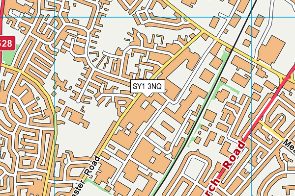 SY1 3NQ map - OS VectorMap District (Ordnance Survey) SY1 3NQ map - OS VectorMap District (Ordnance Survey)