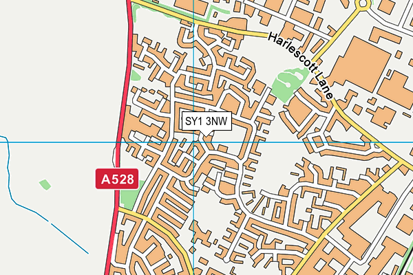 SY1 3NW map - OS VectorMap District (Ordnance Survey) SY1 3NW map - OS VectorMap District (Ordnance Survey)