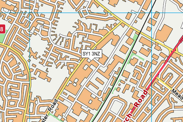 SY1 3NZ map - OS VectorMap District (Ordnance Survey)