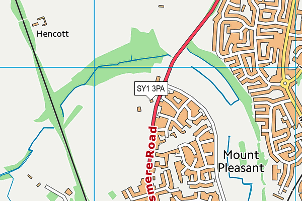 SY1 3PA map - OS VectorMap District (Ordnance Survey) SY1 3PA map - OS VectorMap District (Ordnance Survey)