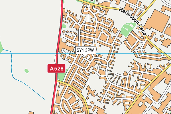 SY1 3PW map - OS VectorMap District (Ordnance Survey) SY1 3PW map - OS VectorMap District (Ordnance Survey)