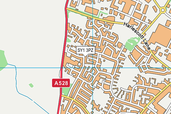 SY1 3PZ map - OS VectorMap District (Ordnance Survey) SY1 3PZ map - OS VectorMap District (Ordnance Survey)