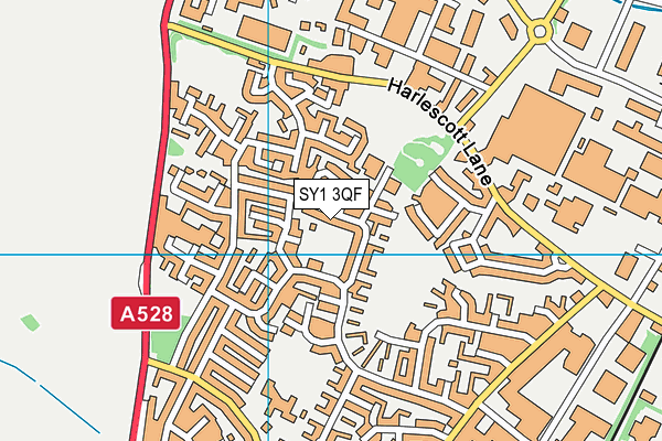 SY1 3QF map - OS VectorMap District (Ordnance Survey) SY1 3QF map - OS VectorMap District (Ordnance Survey)