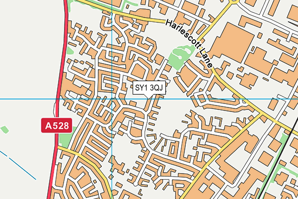 SY1 3QJ map - OS VectorMap District (Ordnance Survey) SY1 3QJ map - OS VectorMap District (Ordnance Survey)
