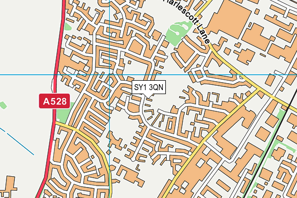 SY1 3QN map - OS VectorMap District (Ordnance Survey) SY1 3QN map - OS VectorMap District (Ordnance Survey)
