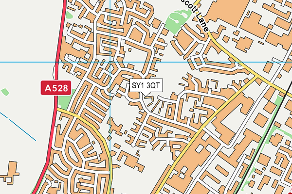 SY1 3QT map - OS VectorMap District (Ordnance Survey) SY1 3QT map - OS VectorMap District (Ordnance Survey)