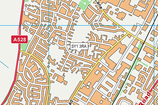 SY1 3RA map - OS VectorMap District (Ordnance Survey) SY1 3RA map - OS VectorMap District (Ordnance Survey)